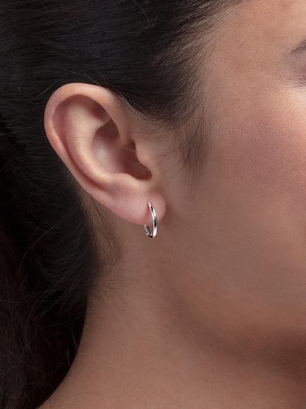 THOMAS SABO Minimalist Hoop Earrings, Silver - view 2, Silver