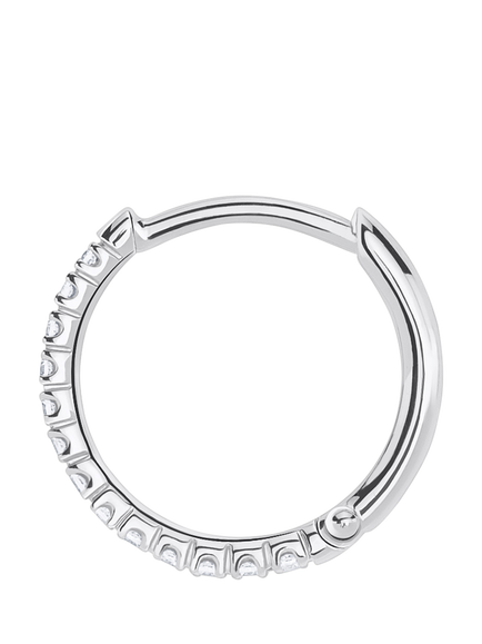 THOMAS SABO Cubic Zirconia Single Ear Hoop Earring, Silver - view 2, Silver