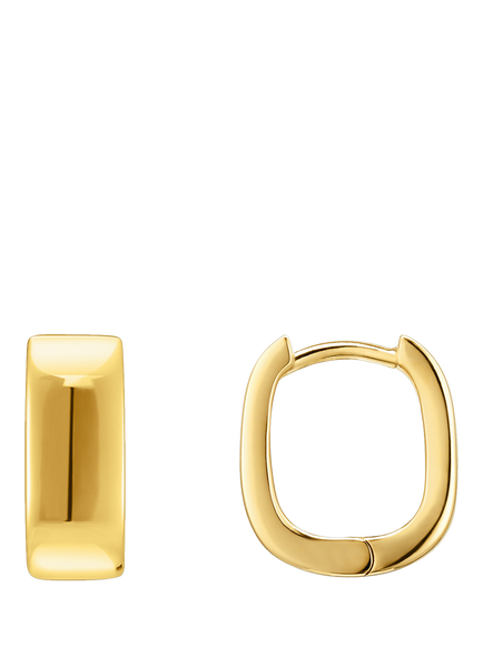 THOMAS SABO Essentials Squared Hoop Earrings, Yellow Gold, Yellow Gold