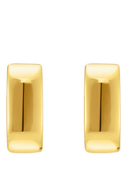 THOMAS SABO Essentials Squared Hoop Earrings, Yellow Gold - view 2, Yellow Gold