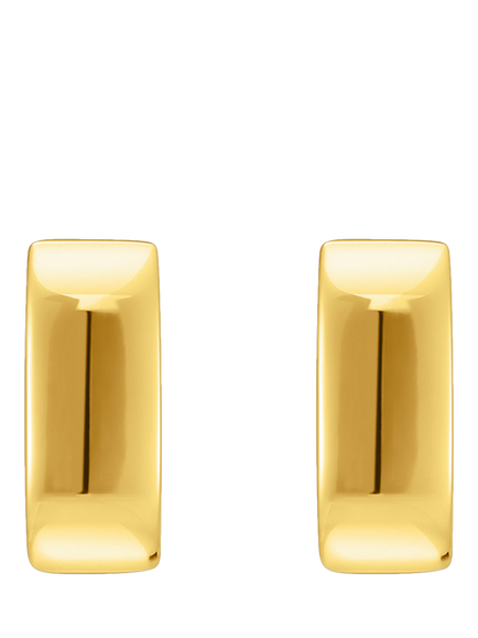 THOMAS SABO Essentials Squared Hoop Earrings, Yellow Gold - view 2, Yellow Gold