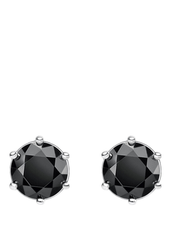 THOMAS SABO Cubic Zirconia Stud Earrings, Silver/Black, Silver/Black