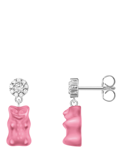 THOMAS SABO x HARIBO Goldbear Stud Earrings, Silver/Pink, Silver/Pink
