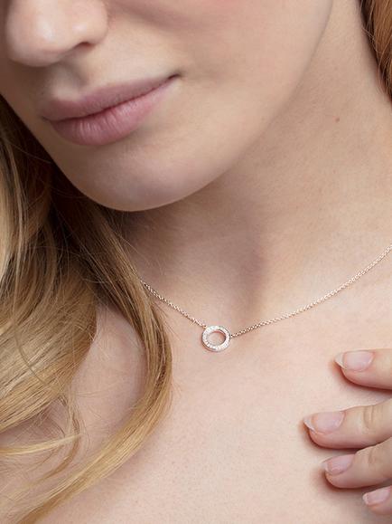 THOMAS SABO Glam & Soul Cubic Zirconia Circle Necklace, Silver - view 2, Silver