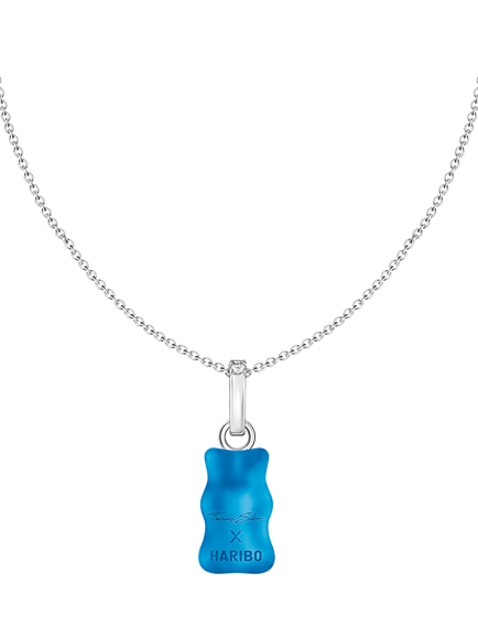 THOMAS SABO x Haribo Goldbear Pendant Necklace, Blue/Silver - view 2, Blue/Silver