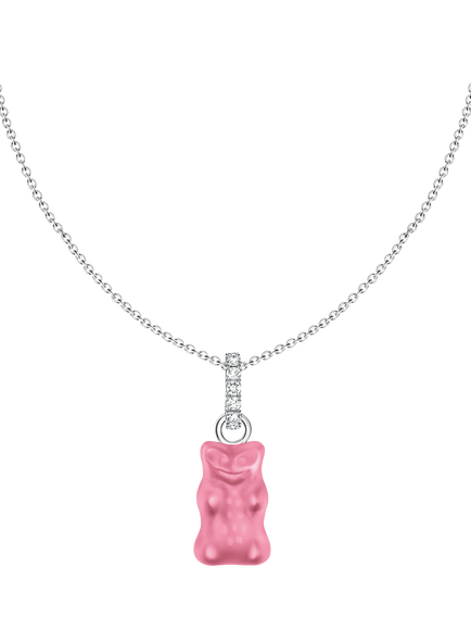 THOMAS SABO x Haribo Goldbear Pendant Necklace, Pink/Silver, Pink/Silver