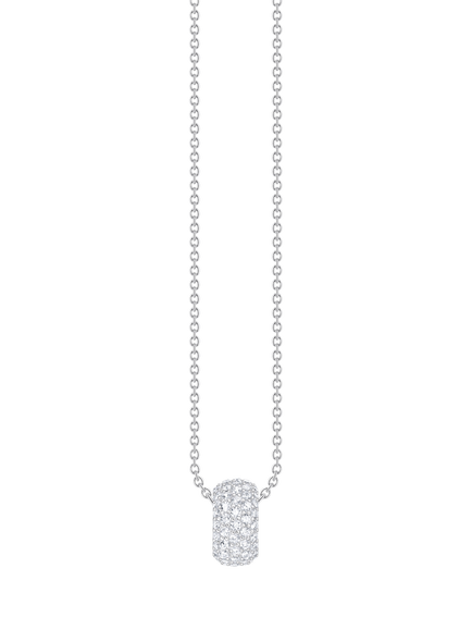 THOMAS SABO Sparkling Circles Pave Cubic Zirconia Loop Pendant Necklace, Silver, Silver