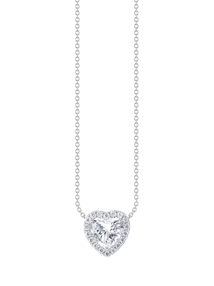 THOMAS SABO Essentials Cubic Zirconia Heart Pendant Necklace, Silver, Silver