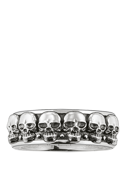 THOMAS SABO Men's Rebel At Heart Skull Ring, Silver, U, Silver