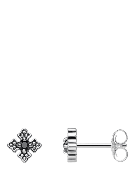 THOMAS SABO Unisex Cross Stud Earrings, Silver, Silver