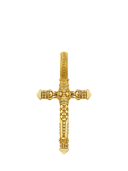 THOMAS SABO Textured Cross Pendant, Gold, Gold