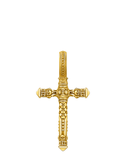 THOMAS SABO Textured Cross Pendant, Gold, Gold