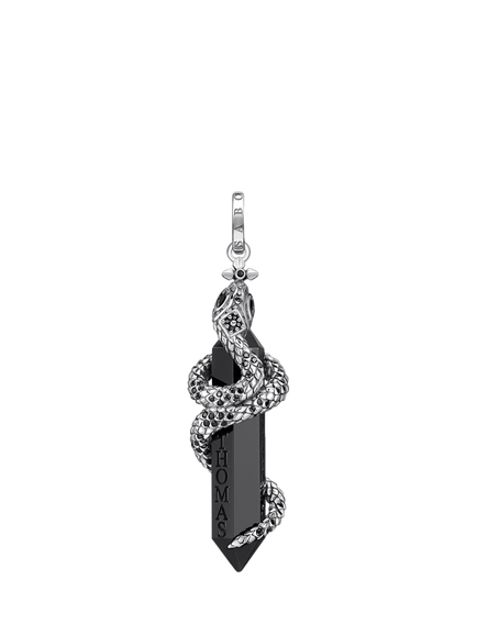 THOMAS SABO Mystic Snake Onyx Pendant, Silver, Silver