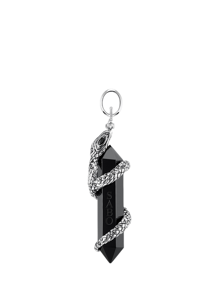 THOMAS SABO Mystic Snake Onyx Pendant, Silver - view 2, Silver