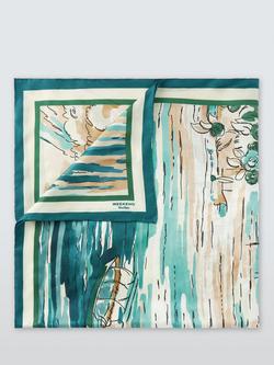 Weekend MaxMara Onesto Silk Scarf, China Blue - view 2, China Blue