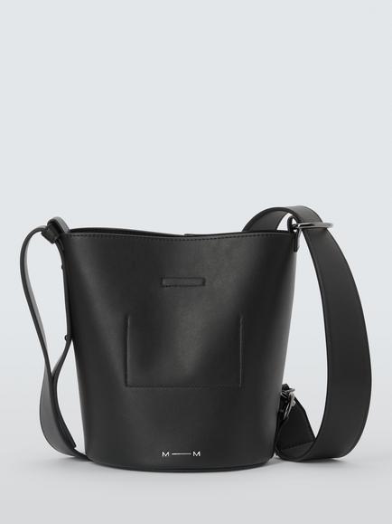 MM by MaxMara Gita Bucket Shoulder Handbag, Black, Black