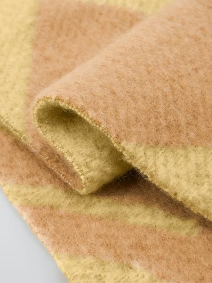 John Lewis Fluffy Design Scarf, Yellow Multi - view 2, Yellow Multi