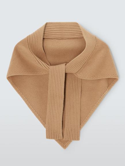 John Lewis Triangle Tie Scarf, Camel - view 2, Camel