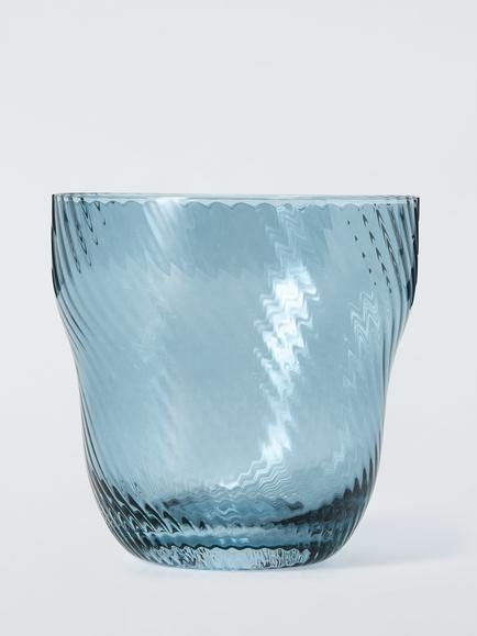 John Lewis Lule Optic  Glass Tumbler, 250ml, Blue, Blue