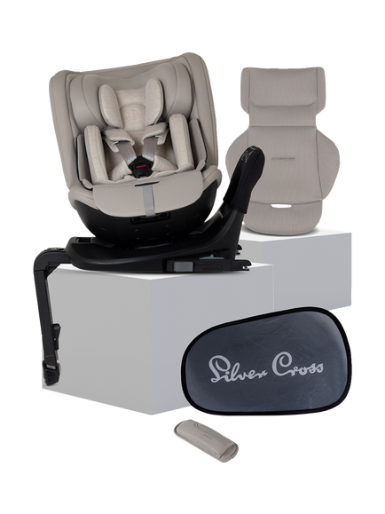 Silver Cross Motion 3 iSize Baby Car Seat, Taupe, Taupe