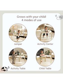 Tiny Love 4-in-1 Jump & Play Activity Centre - view 2, Black/White