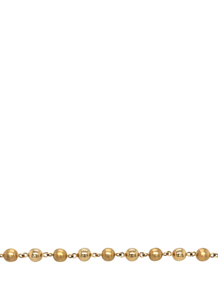 Pre-loved 9ct Yellow Gold Beaded Bracelet - view 2, Yellow Gold