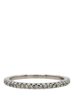 Pre-loved 18ct White Gold 21-Stone Diamond Ring, M, White Gold