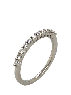 Pre-loved Platinum Diamond Ring, Dated London 2017, N 1/2, Platinum