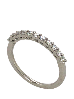 Pre-loved Platinum Diamond Ring, Dated London 2017, N 1/2 - view 2, Platinum