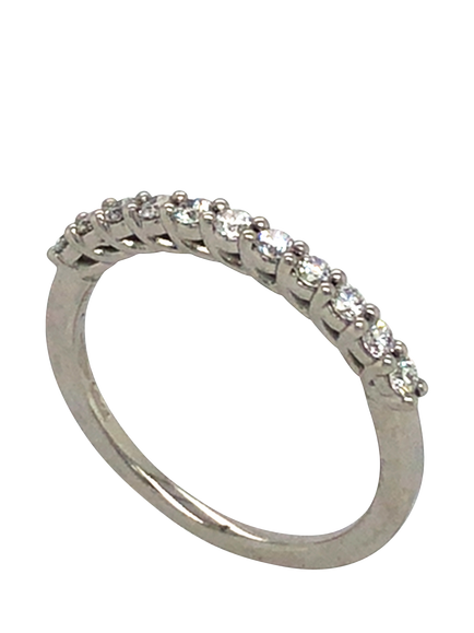 Pre-loved Platinum Diamond Ring, Dated London 2017, N 1/2 - view 2, Platinum