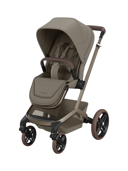 Maxi-Cosi Fame Pushchair, Carrycot, Emerald 360 Pro Car Seat & Accessories Bundle - view 2, Oak Truffle