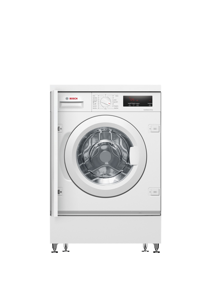 Bosch OUTLET Series 6 WIW28302GB Integrated Washing Machine, 8kg Load, 1400rpm Spin, Like New, White, White