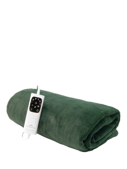 Dreamland Snuggle Up Electric Heated Throw, Green, Green