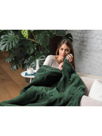 Dreamland Snuggle Up Electric Heated Throw, Green - view 2, Green