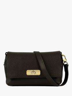 Apatchy London The Maisie Midi Leather Crossbody Bag, Chocolate