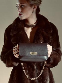 Apatchy London The Maisie Midi Leather Crossbody Bag - view 2, Chocolate