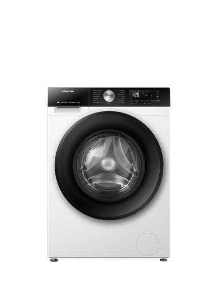 Hisense 3S Series WF3S9043BW3 Freestanding Washing Machine, 9kg Load, 1400rpm Spin, White, White