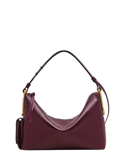 Marc Jacobs Scene Large Leather Shoulder Bag, Dark Port