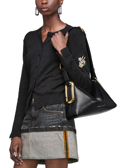 Marc Jacobs Scene Medium Leather Shoulder Bag - view 2, Black