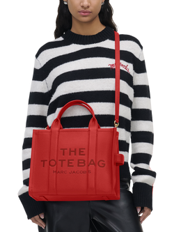 Marc Jacobs Leather The Medium Tote Bag - view 2, True Red