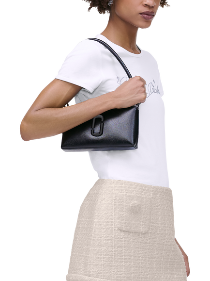 Marc Jacobs Snapshot Saffiano Leather Convertible Shoulder Bag, Black - view 2, Black
