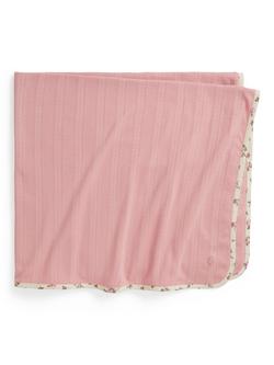 Ralph Lauren Baby Pure Cotton Knitted Blanket, Pink, Pink