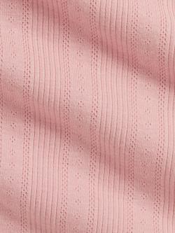 Ralph Lauren Baby Pure Cotton Knitted Blanket, Pink - view 2, Pink