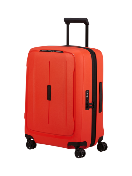 Samsonite Essens 55cm Zipped Expandable 8-Wheel Cabin Suitcase, 23/26L, Lava