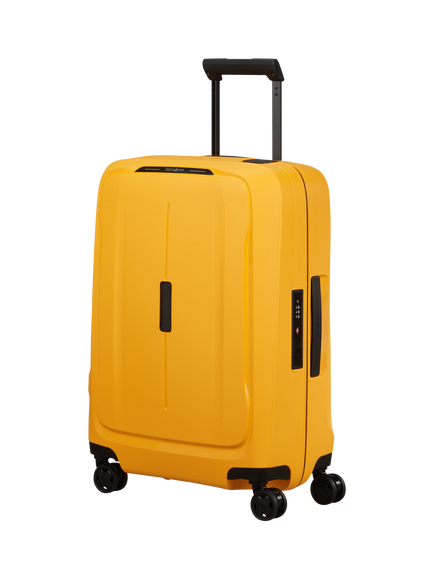 Samsonite Essens 55cm Zipped Expandable 8-Wheel Cabin Suitcase, 23/26L, Radiant Yellow