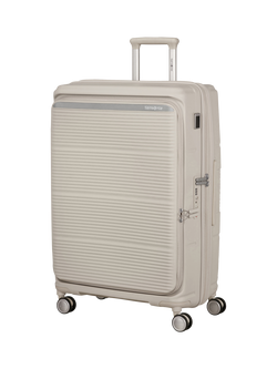 Samsonite Paralux 75cm Expandable 4-Wheel Large Suitcase, 115L, Stone Grey