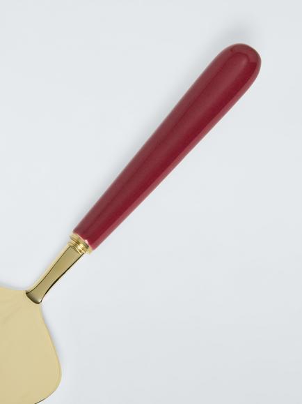 John Lewis Ceramic Handle Stainless Steel Cake Slice, Red - view 2, Red