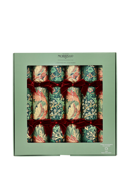 Morris & Co. Lily Luxury Christmas Crackers, Pack of 6, Multi Colour