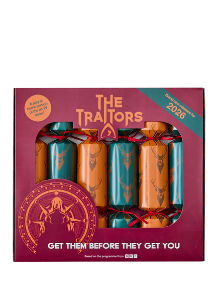 Puzzle Post Official Traitors 2026 Christmas Crackers, Pack of 6, Multi Colour