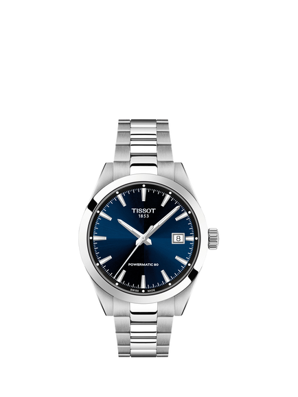 Tissot T1658071104100 Gentleman Bracelet Strap Watch, Blue/Silver, Blue/Silver